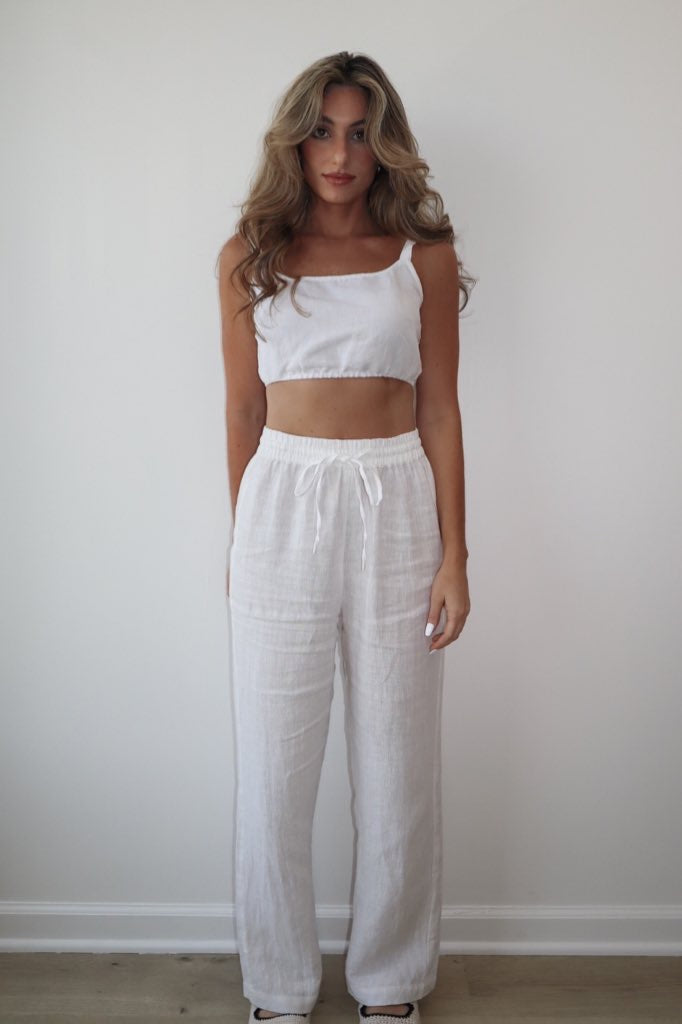 LYDIA LINEN CAPRIS