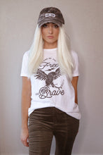 Load image into Gallery viewer, BRAVE AND FREE LADIES TEE
