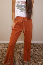 Load image into Gallery viewer, RUST ORGANIC SLIT PANTS
