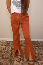 Load image into Gallery viewer, RUST ORGANIC SLIT PANTS
